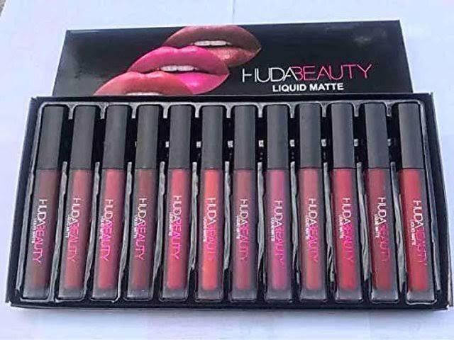 Huda Beauty  (Liquid) Matte Finish Lipstick ( Pack of 12 )