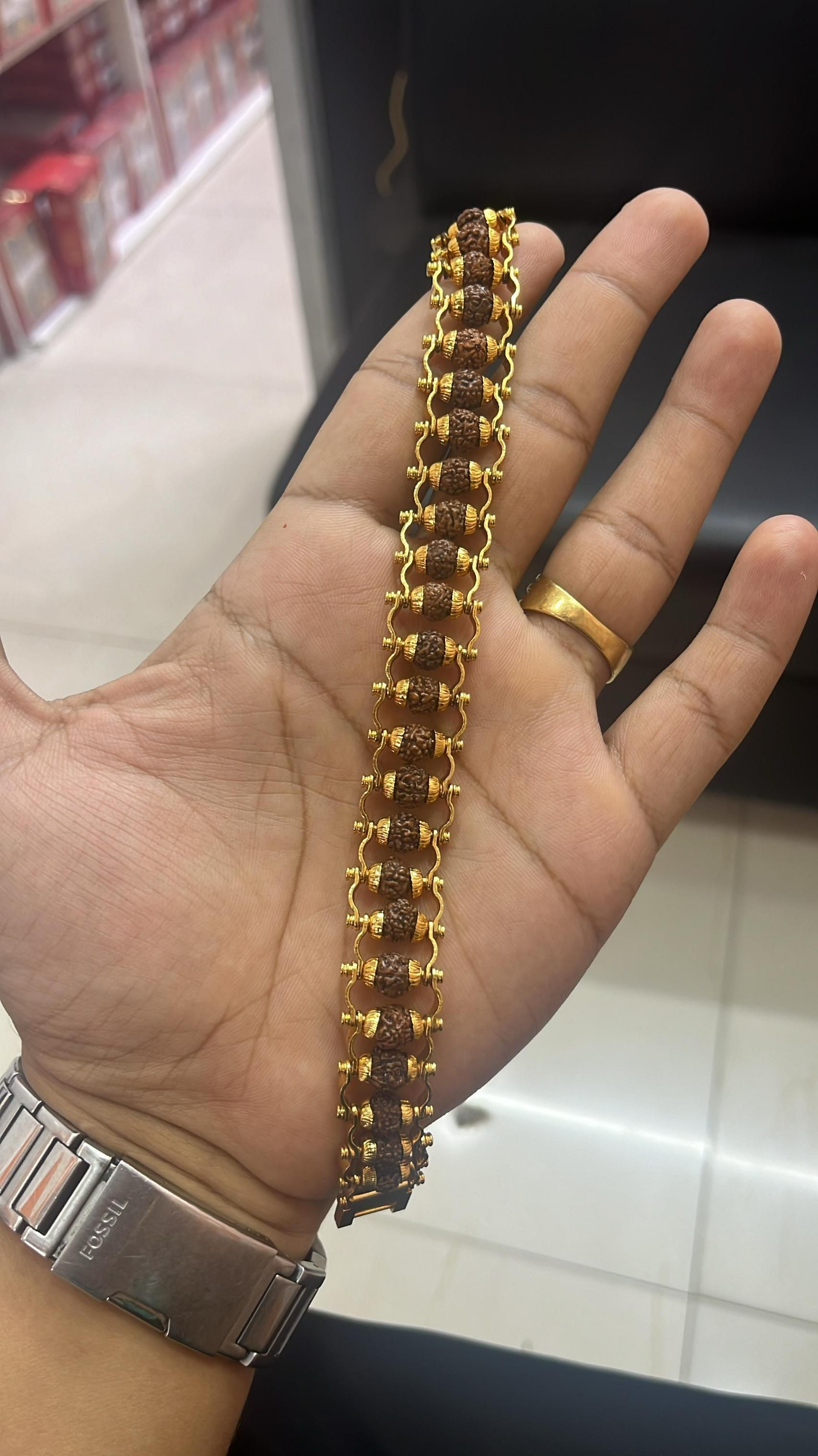 🕉 Rudraksh Bracelet for MEN 🕉 (GOLD PLATED)