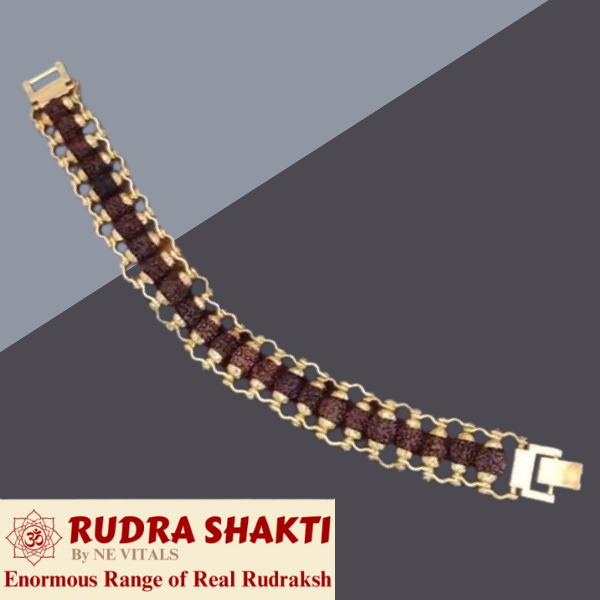 🕉 Rudraksh Bracelet for MEN 🕉 (GOLD PLATED)