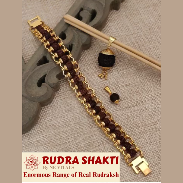 🕉 Rudraksh Bracelet for MEN 🕉 (GOLD PLATED)