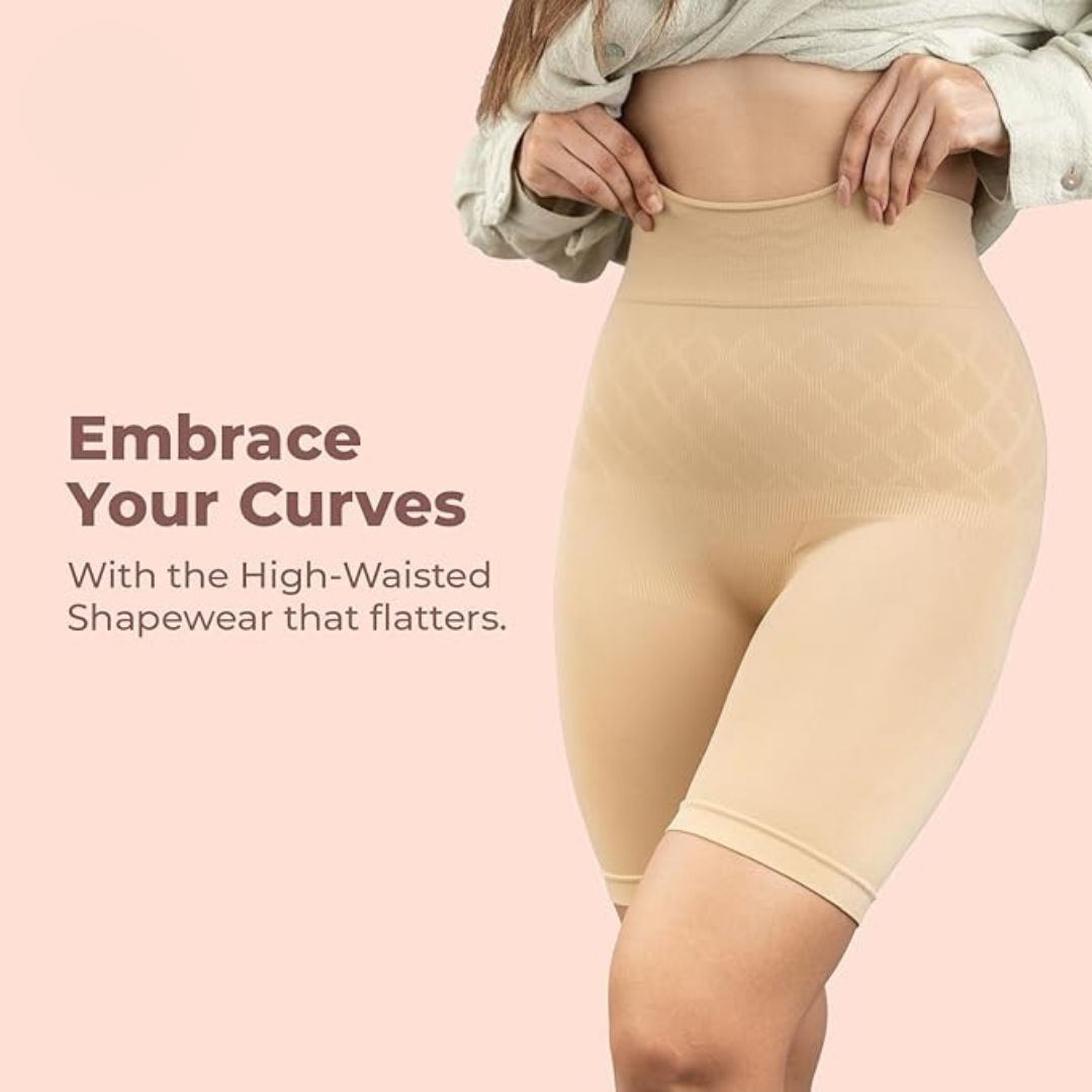 High Waisted Body Shaper Shorts | Shapewear for Women |  Seamless Tummy Tucker with Back and Thigh Shaper